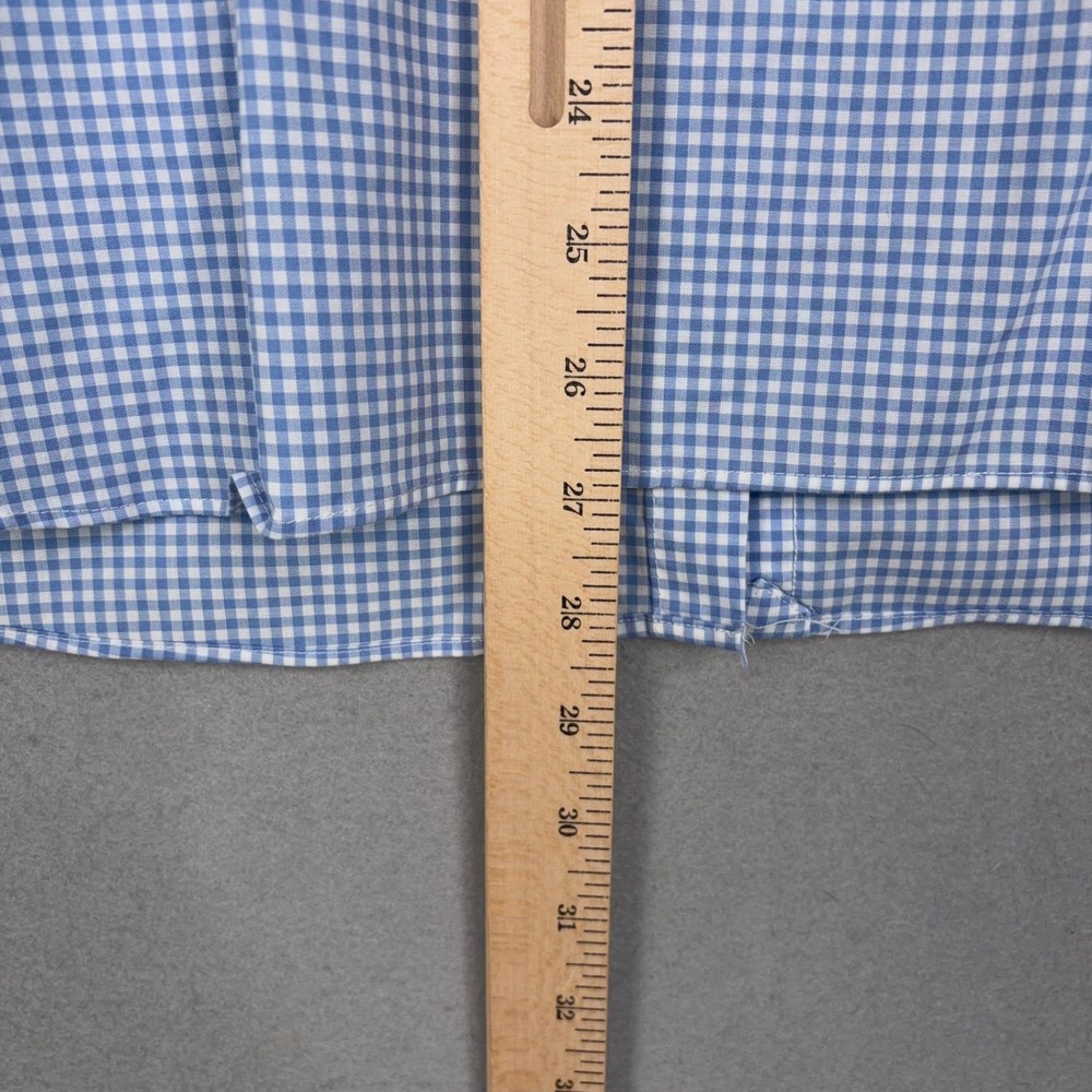 Lauren Ralph Lauren Shirt Womens 1X Blue Gingham Non-Iron 3/4 Sleeve Preppy LRL - Picture 5 of 6